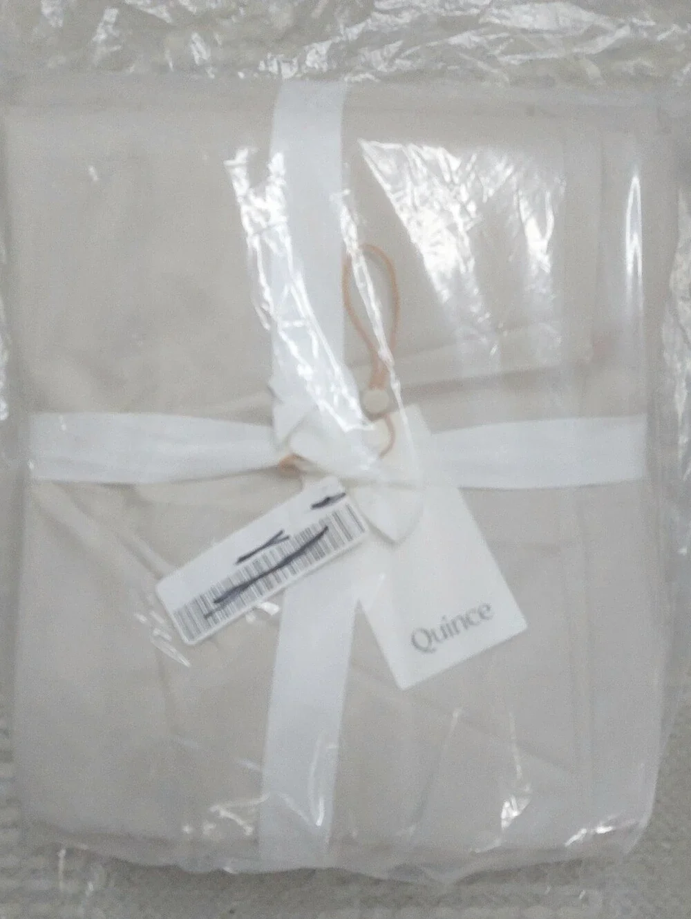 NWT! Quince 100% Organic Cotton Percale Sand Duvet & Shams! Full/ Queen (911)